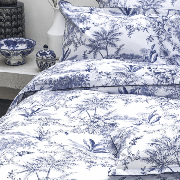 Organic cotton satin bedding set, Rivages