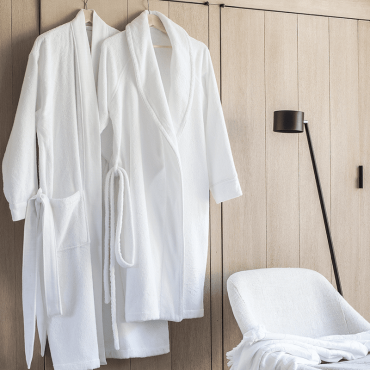 Peignoir de bain en coton biologique GOTS, Ess-Cale