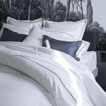 Drap plat en jacquard et satin de coton biologique 270x300 cm, Orsay