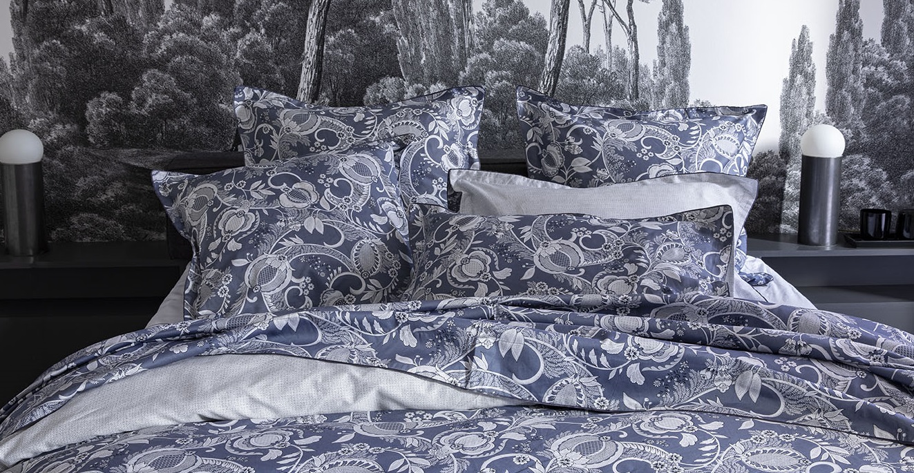 Chandernagor cotton satin bed linen set